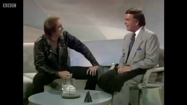 Grabs Nicholas Cage on Terry Wogan in 1990 Credit: BBC / Wogan